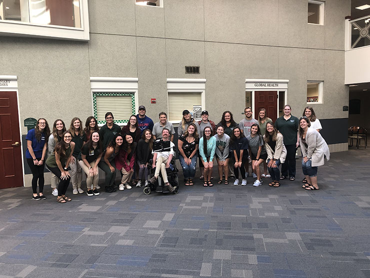 The students of the AAC class 2019 at Ohio University with Noah Trembly and Dr. McCarthy.